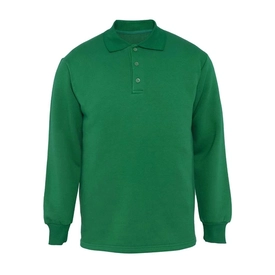 Polo Yaka 3 İplik Sweatshirt Yeşil