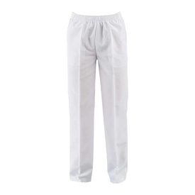 Lastikli Aşçı Pantolon Beyaz